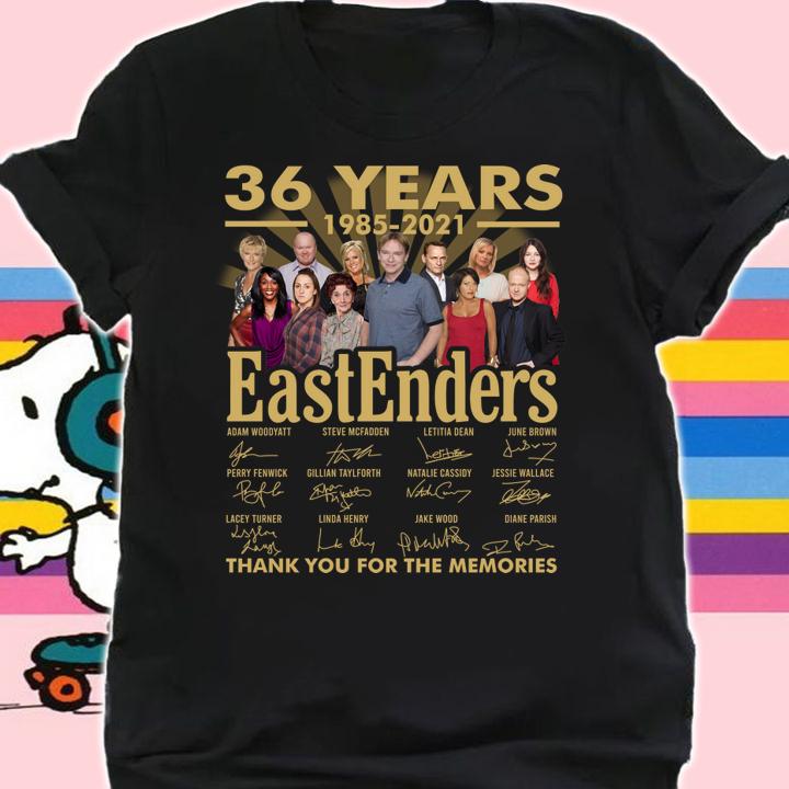 36 Years 1985-2021 EastEnders Signatures Thank You For The Memories t-shirt shirt