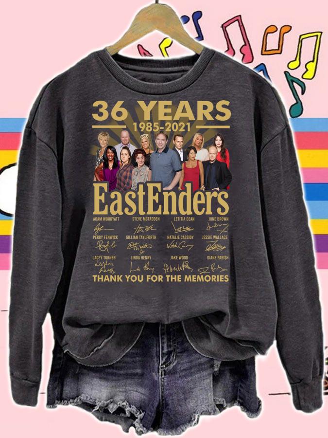 36 Years 1985-2021 EastEnders Signatures Thank You For The Memories t-shirt sweatshirt