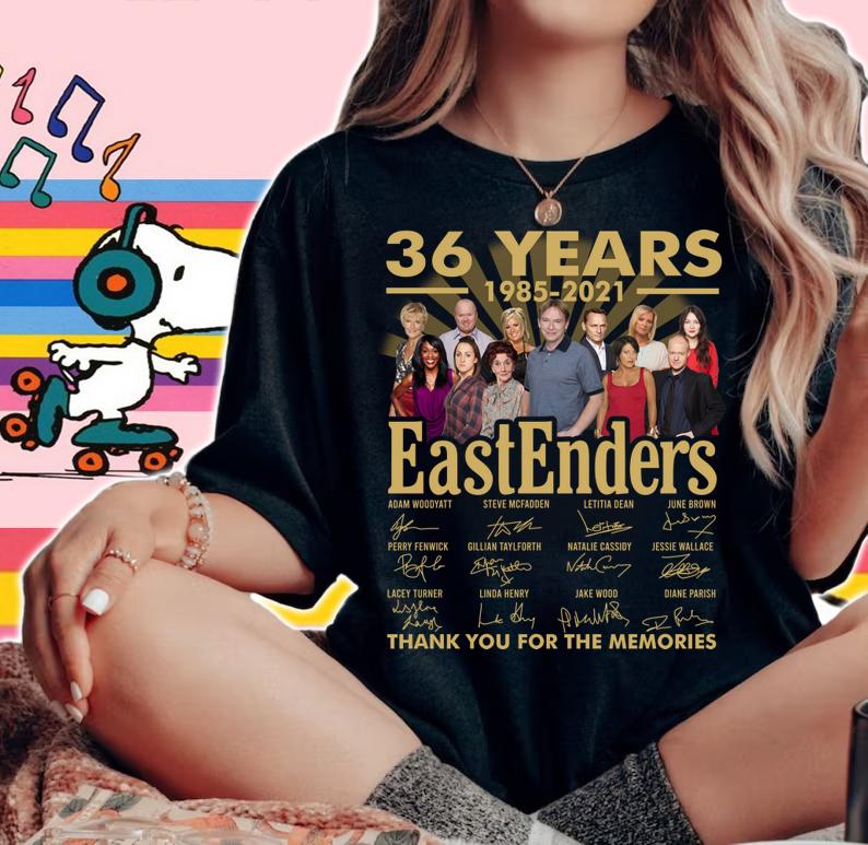 36 Years 1985-2021 EastEnders Signatures Thank You For The Memories t-shirt woman shirt