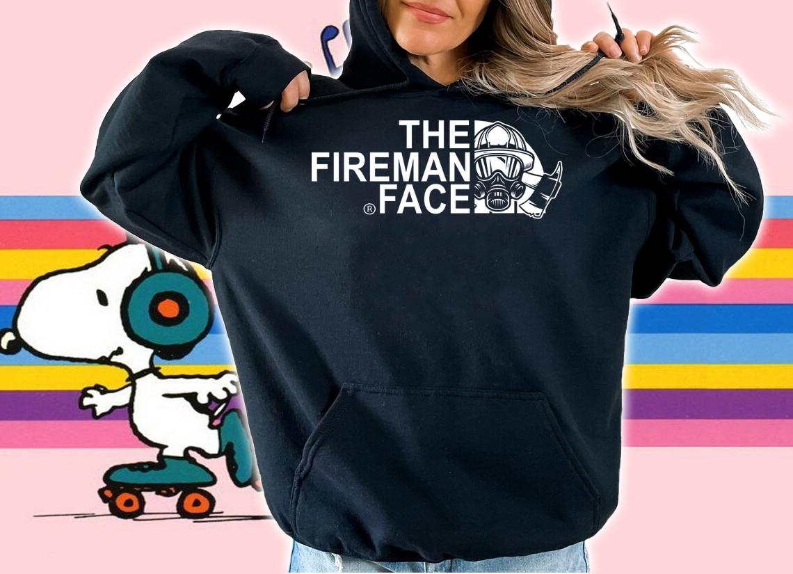 The Fireman Face firefighter The North Face t-shirt hoodie