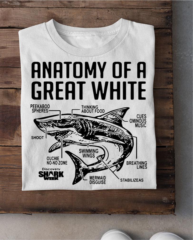 Anatomy Of A Great White Shark t-shirt shirt