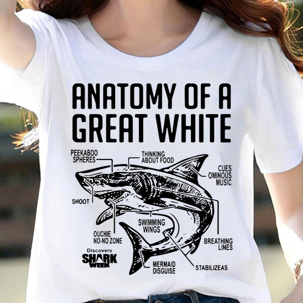 Anatomy Of A Great White Shark t-shirt woman shirt