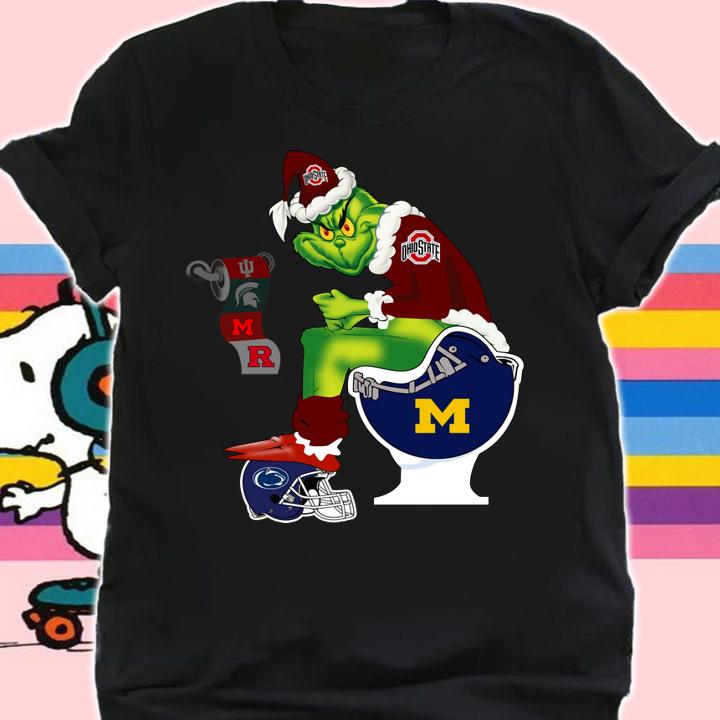 Ohio State Buckeyes Grinch Toilet Michigan Wolverines Christmas t-shirt shirt