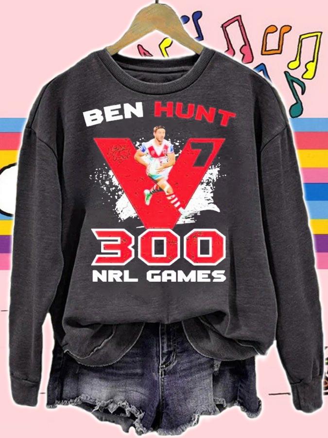 Dragons team Ben Hunt 300 NRL games t-shirt sweatshirt