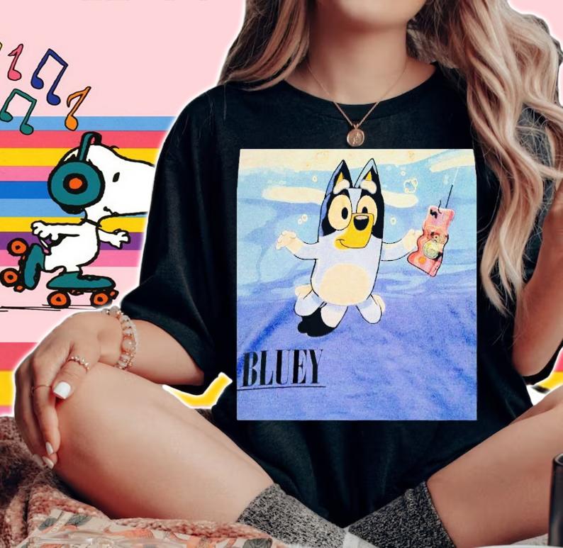 Bluey in water shirt t-shirt woman shirt