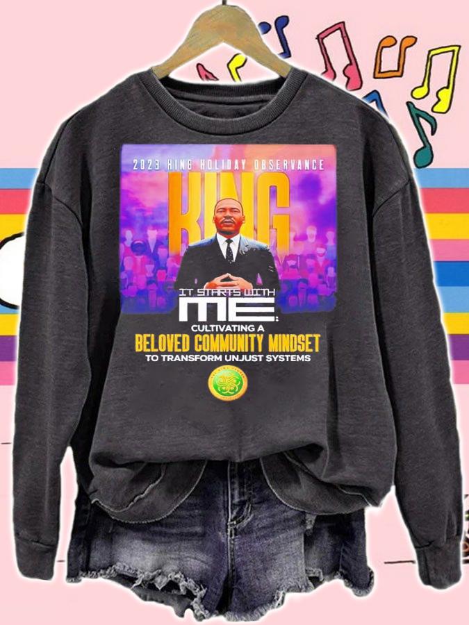 2023 King Holiday Observance King it starts with me shirt t-shirt sweatshirt