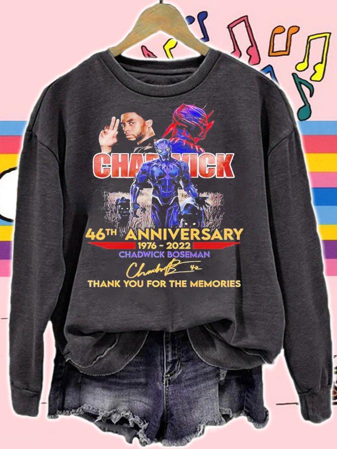 Chadwick 46th anniversary 1976 2022 thank you for the memories shirt t-shirt sweatshirt