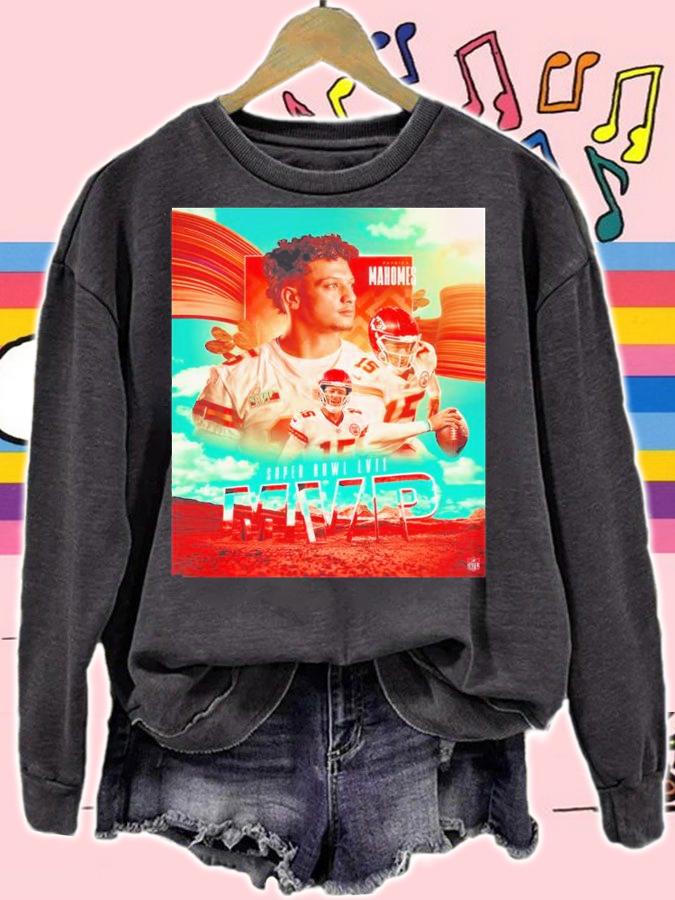 Chiefs' Patrick Mahomes With Super Bowl LVII MVP Win Shirt t-shirt sweatshirt