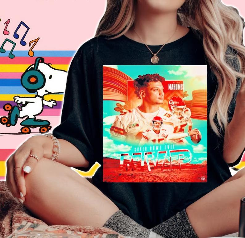 Chiefs' Patrick Mahomes With Super Bowl LVII MVP Win Shirt t-shirt woman shirt