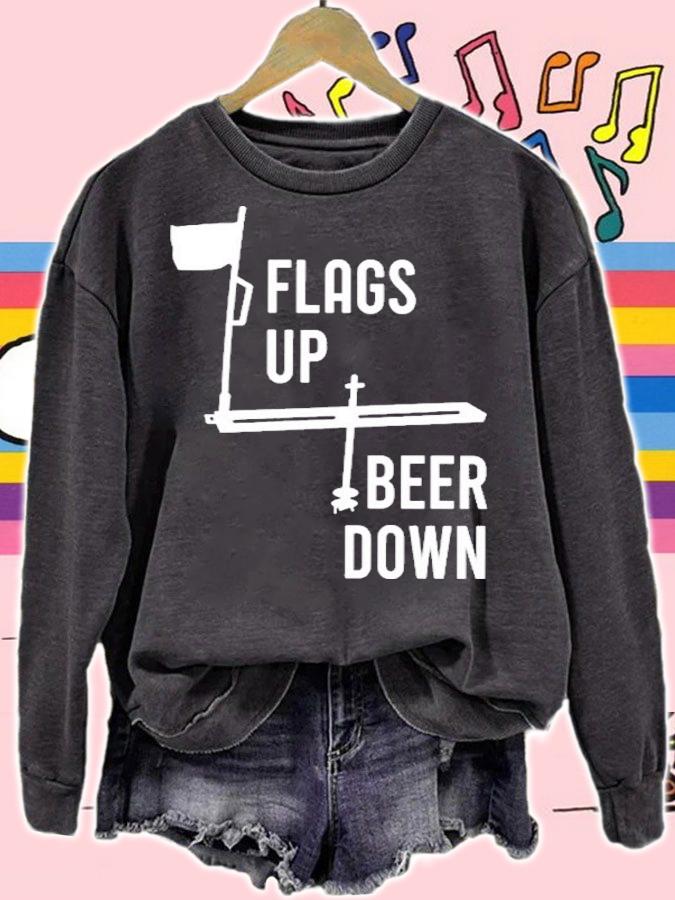 Flags Up Beer Down Shirt t-shirt sweatshirt
