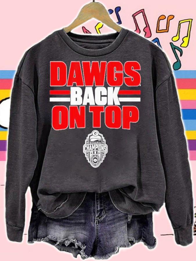 Georgia Football Dawgs Back On Top shirt t-shirt sweatshirt