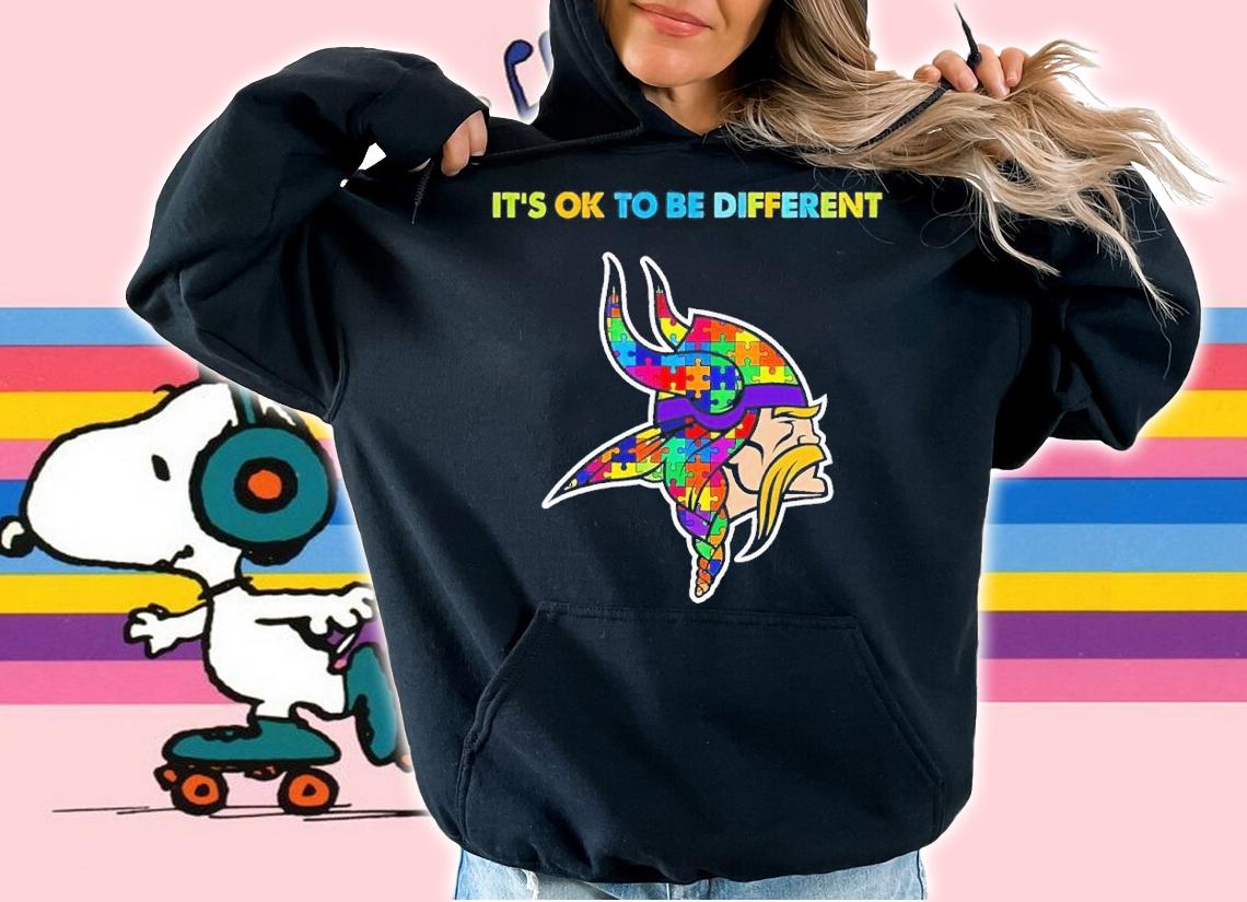 Minnesota Vikings Autism it's ok to be different shirt t-shirt