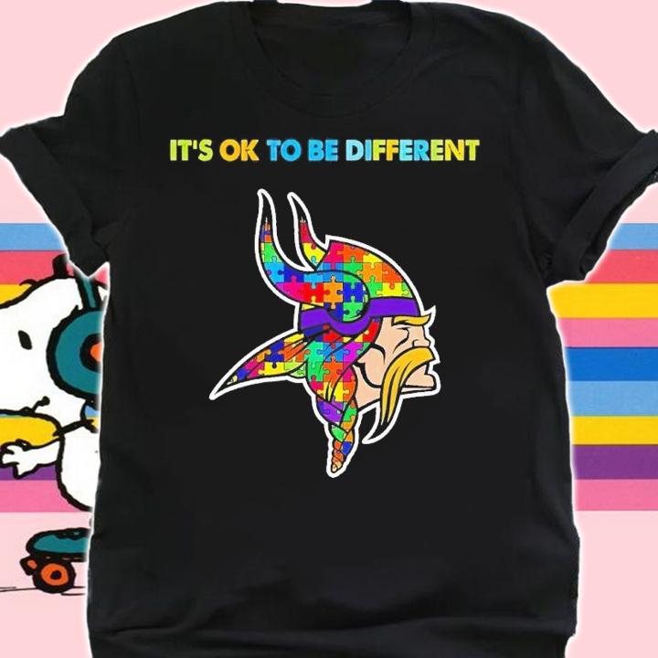 Minnesota Vikings Autism it's ok to be different shirt t-shirt
