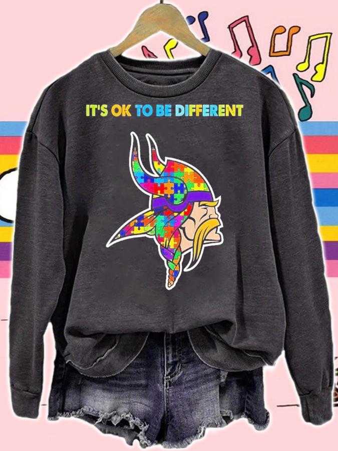 Minnesota Vikings Autism it's ok to be different shirt t-shirt