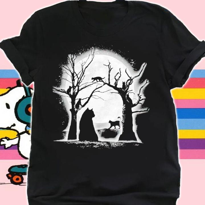Moonlight felines cat shirt t-shirt shirt