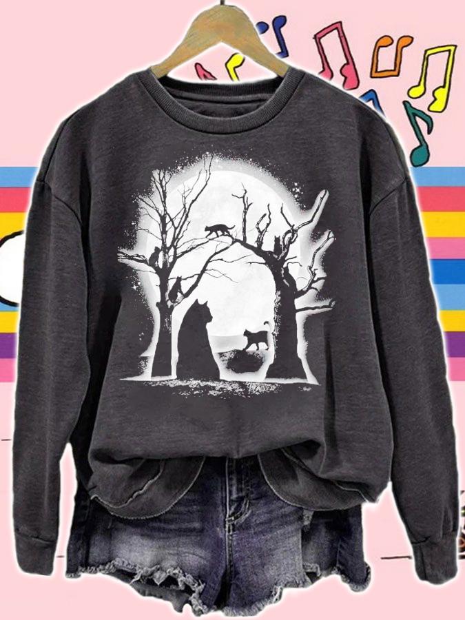 Moonlight felines cat shirt t-shirt sweatshirt