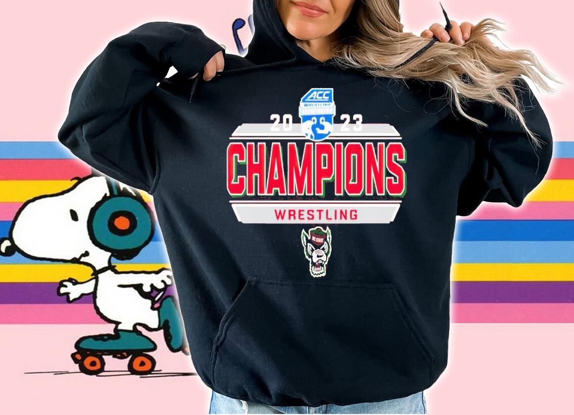 NC State Wolfpack 2023 ACC Wrestling Tournament Champions shirt t-shirt hoodie