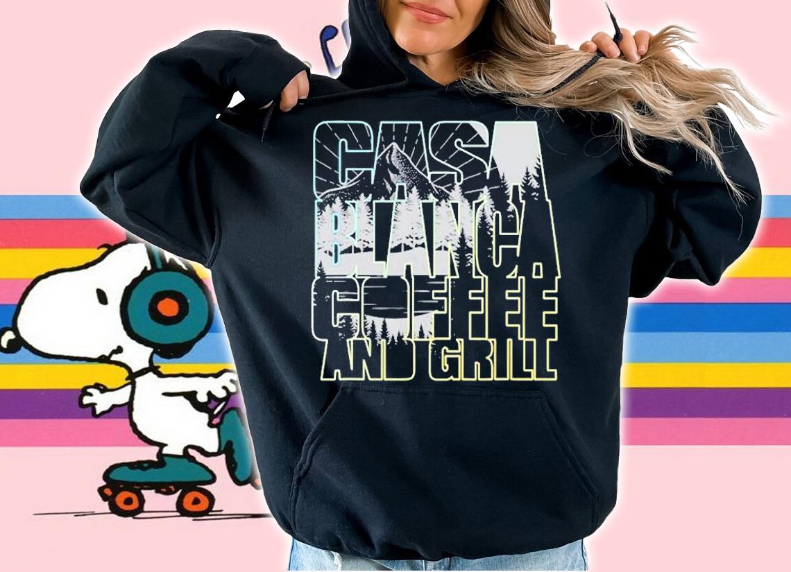 Casa Blanca Coffee And Grill Casa Mtns Dark T-Shirt t-shirt