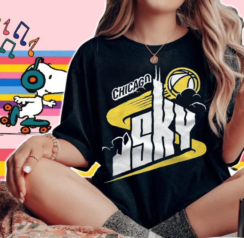 Chicago Sky team logo T-shirt t-shirt woman shirt