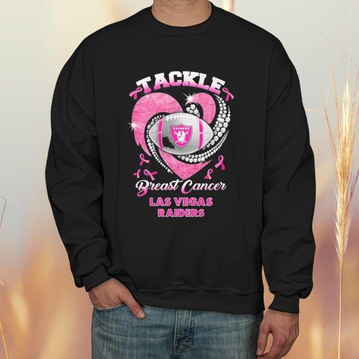 Tackle Breast Cancer Awareness Las Vegas Raiders Football T-Shirt sweatshirt