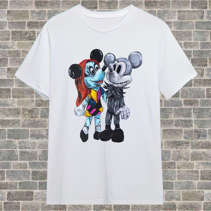 Mickey & Minnie mouse Jack Skellington and Sally T-Shirt for Fans