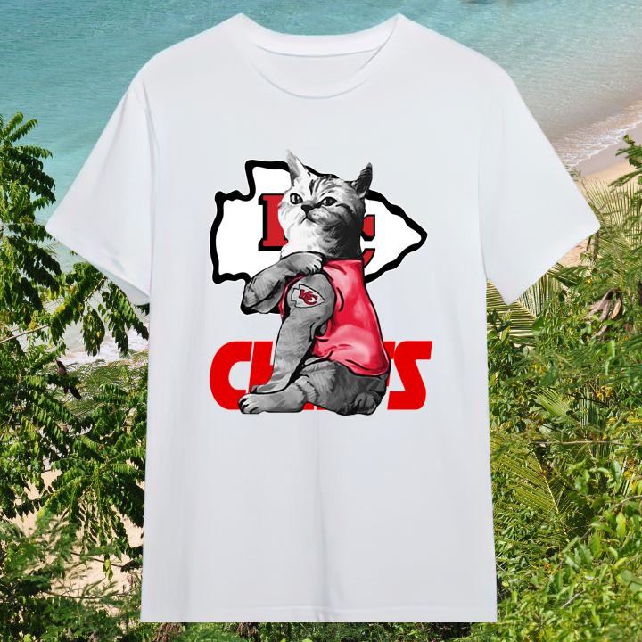 Official Cat Tattoo Kansas City Chiefs Logo T-Shirt