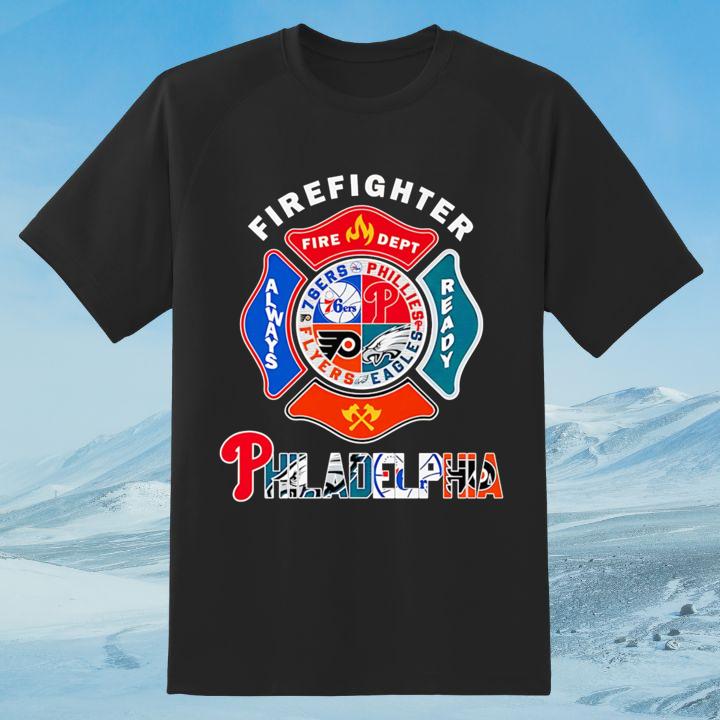 Fire Dept Philadelphia Sports Firefighter T-Shirt