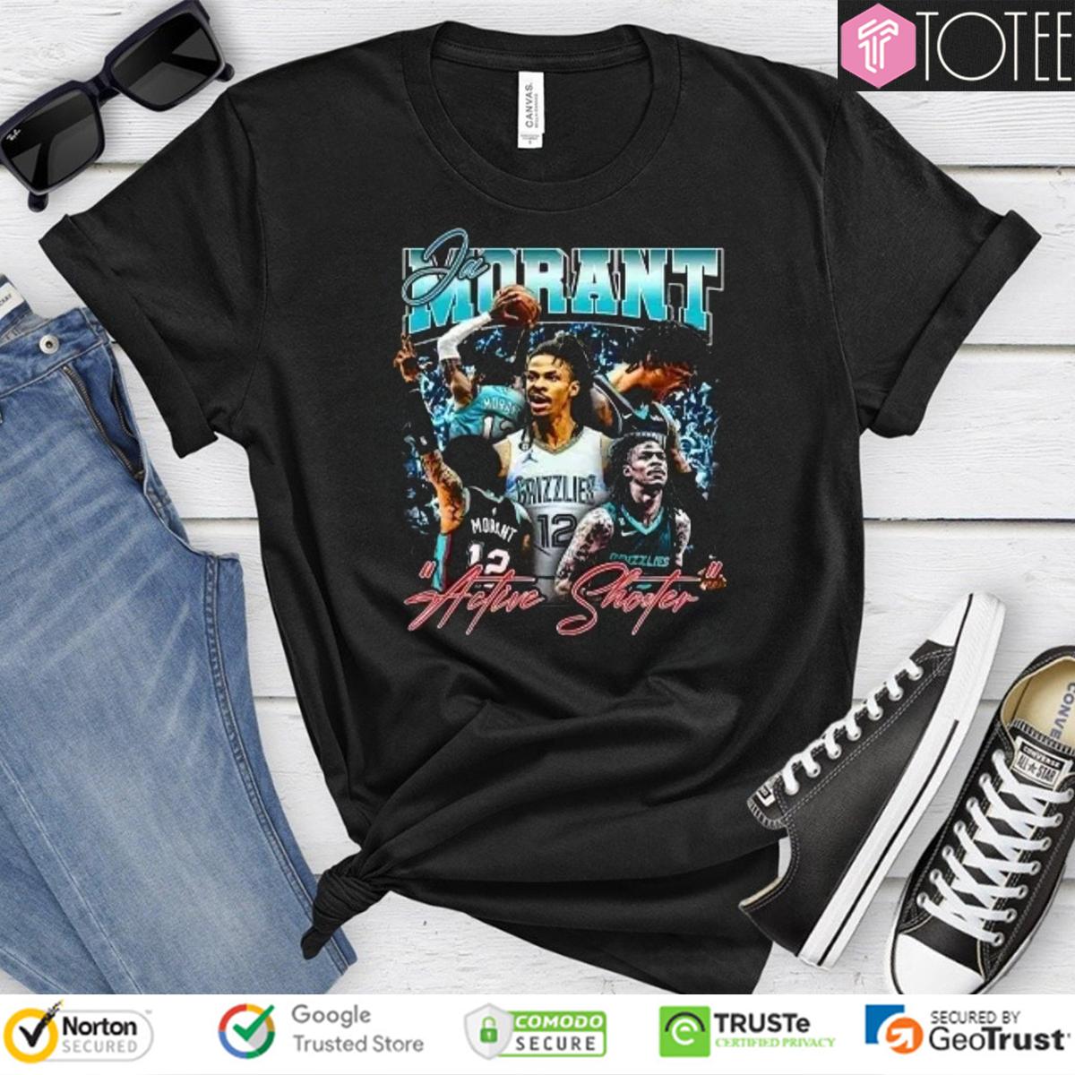 Memphis Grizzlies Ja Morant Active Shooter Vintage Style T-Shirt