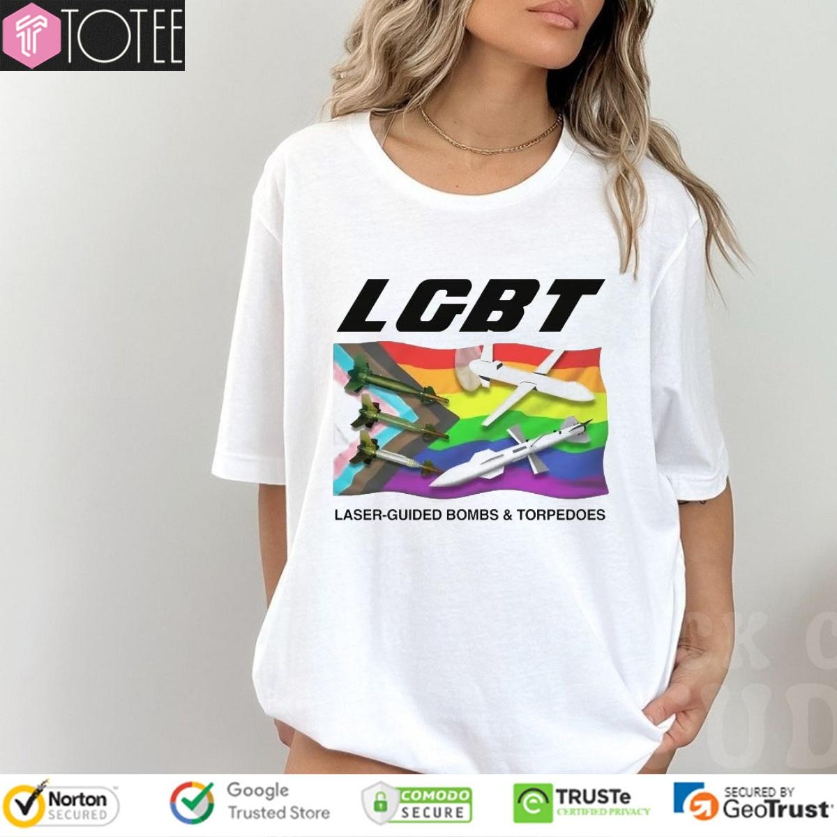 Lgbt Pride Flag Laser-Guided Bombs And Torpedoes T-shirt