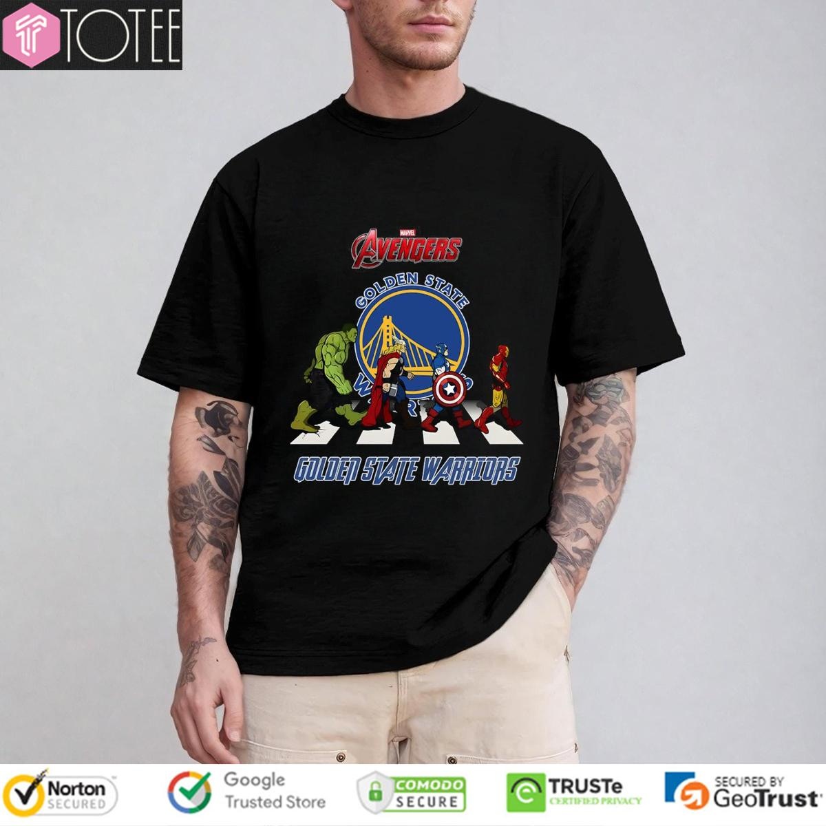 Marvel Avengers Abbey Road Golden State Warriors Nba T-shirt