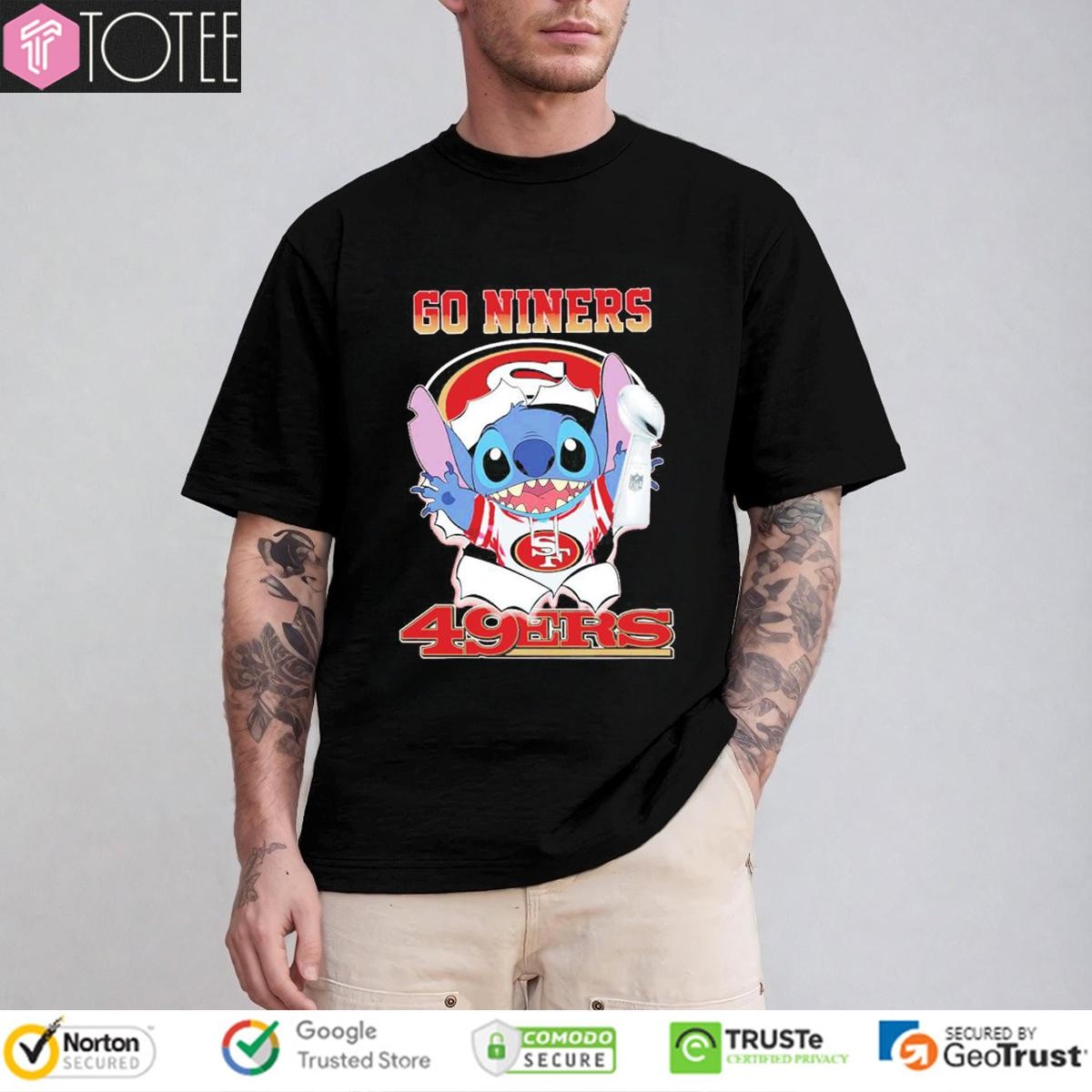Stitch Hold Super Bowl Trophy Go Niners San Francisco 49Ers T-shirt