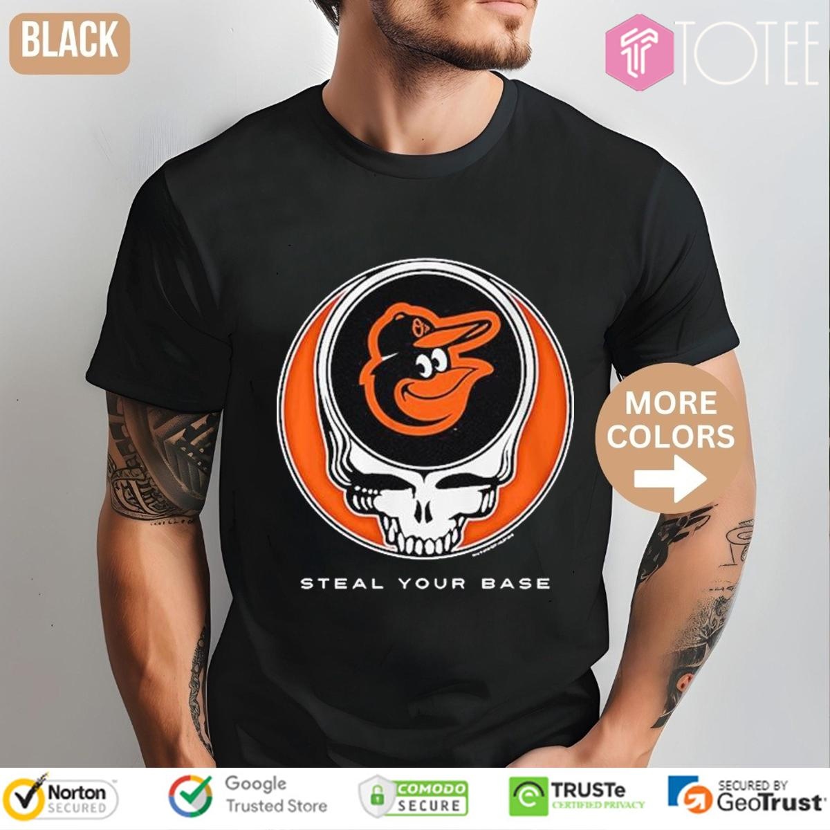 Grateful Dead Baltimore Orioles Baseball T-shirt
