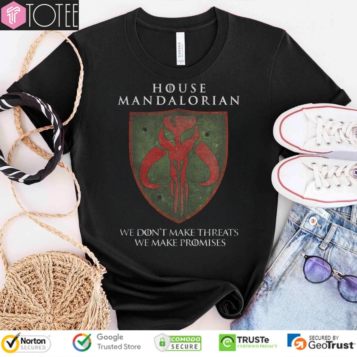 House Mandalorian Star Wars Game Of Thrones House Stark T-shirt