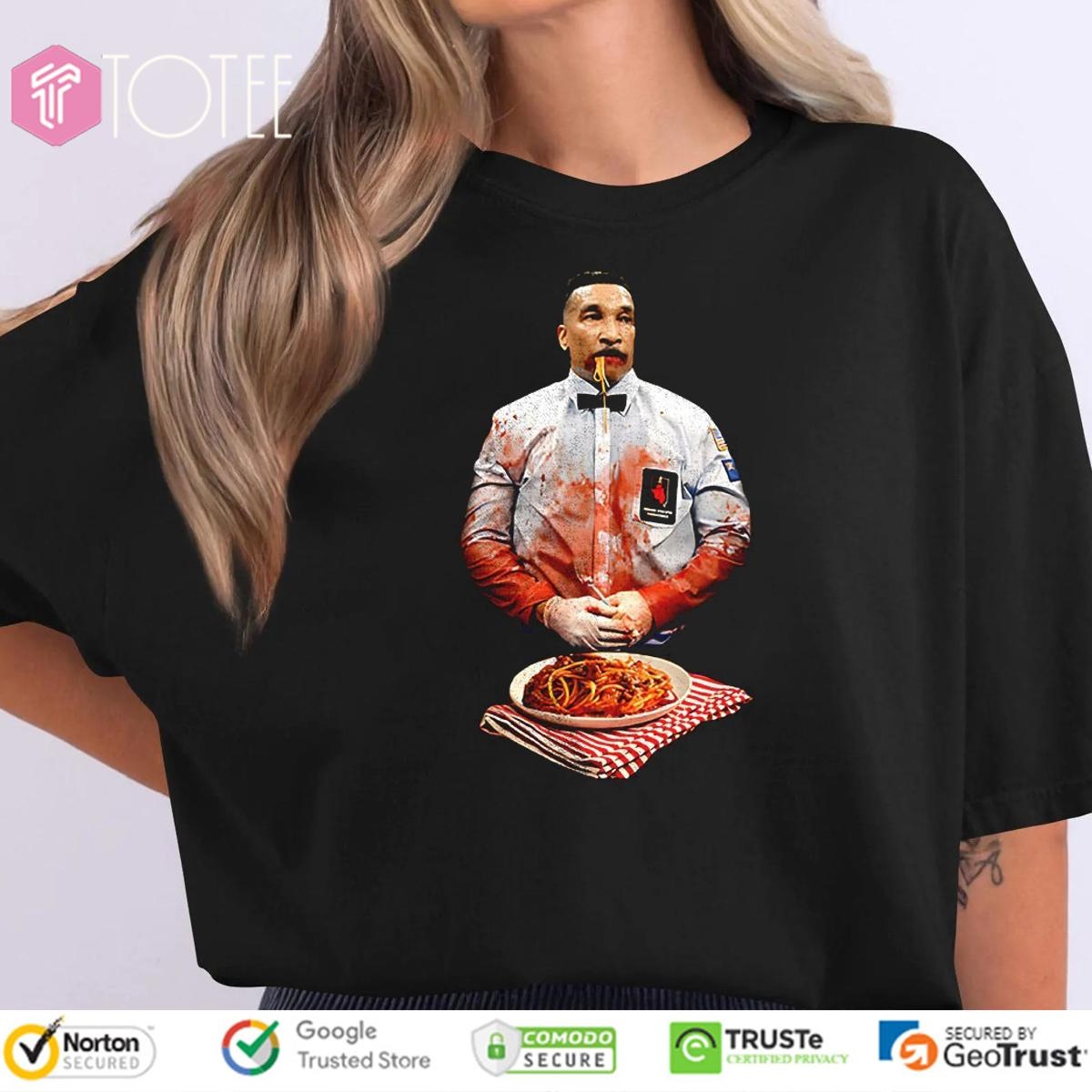 Tony Weeks Eating Bloody Spaghetti T-shirt