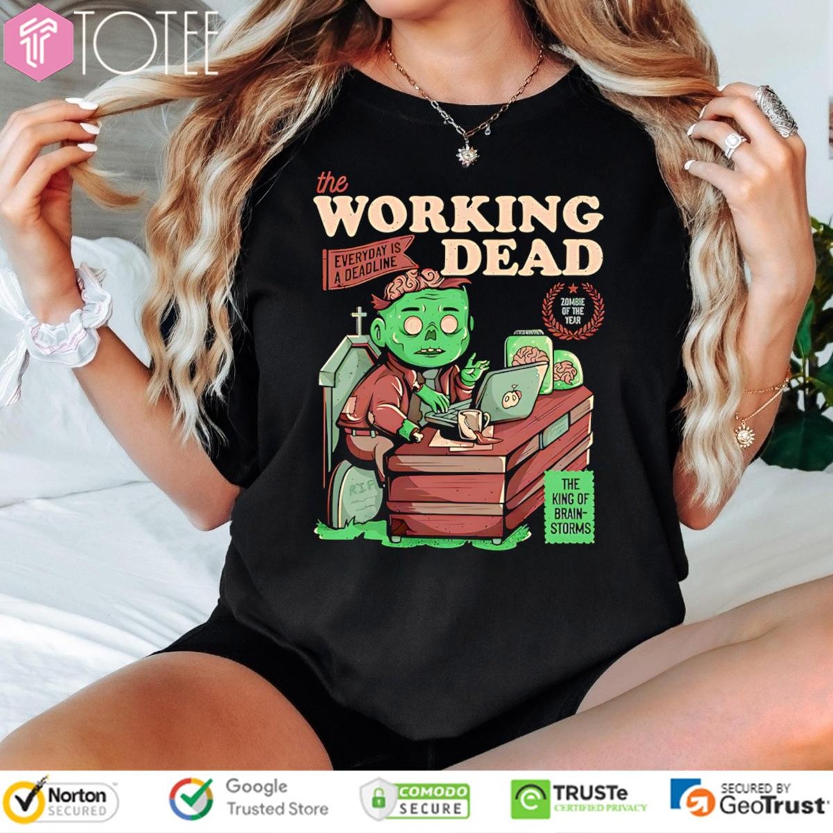 The Working Dead Parody The Walking Dead T-shirt