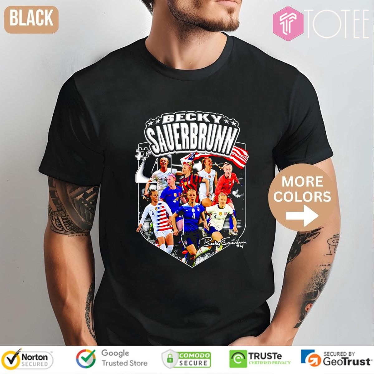 Uswnt Becky Sauerbrunn Farewell Signature T-shirt