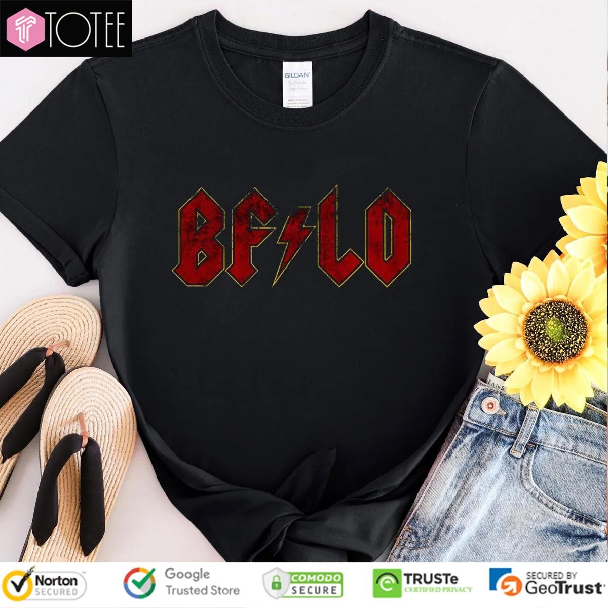 Buffalo Rocks Parody Acdc Logo T-shirt