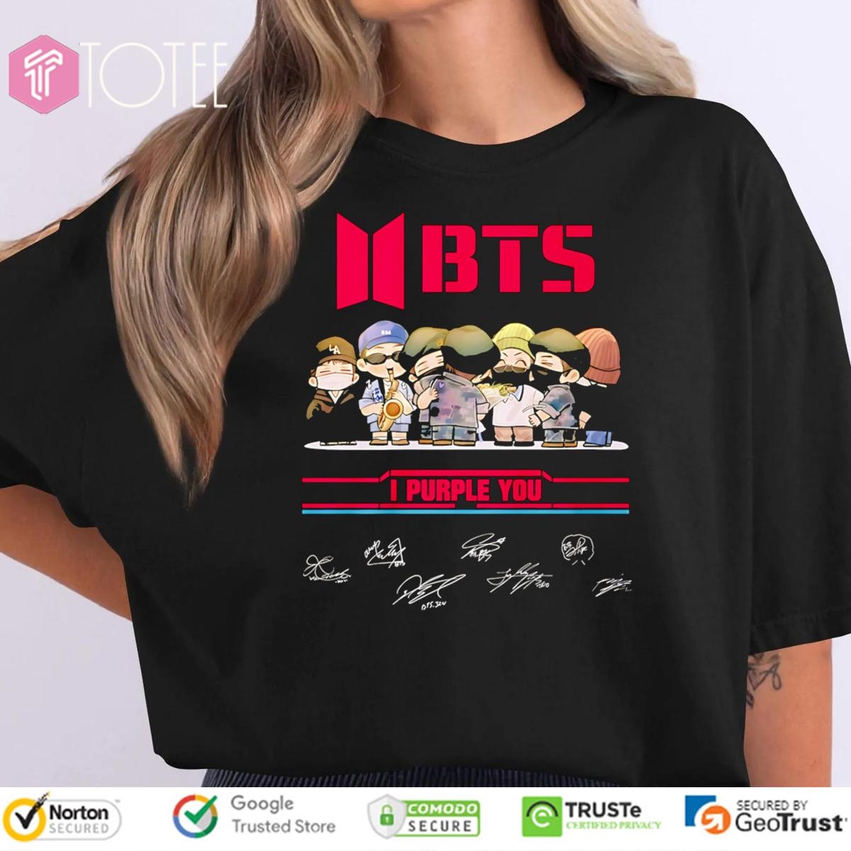 Bts Chibi I Purple You Signatures T-shirt
