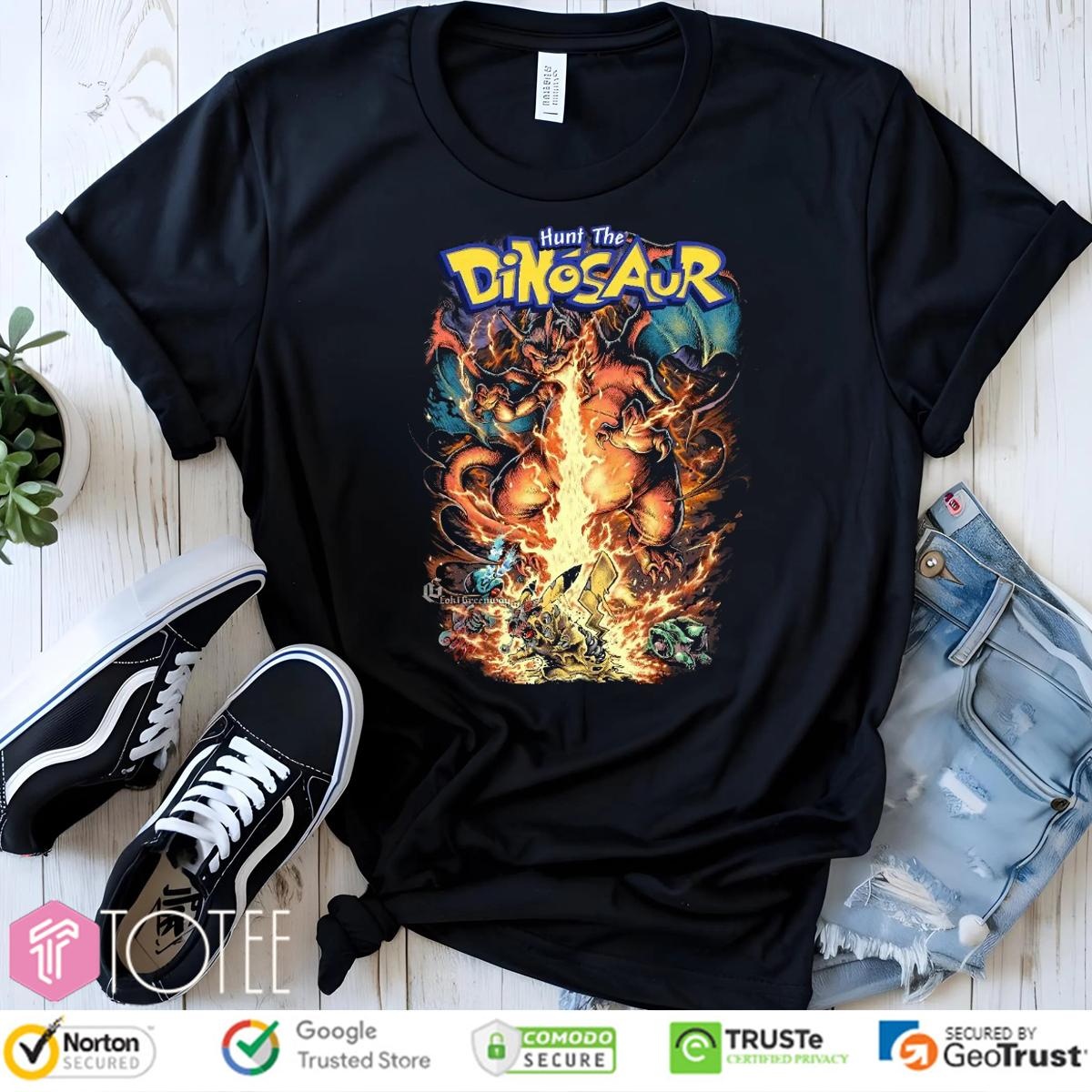 Hunt The Dinosaur Pokemon Charizard T-shirt