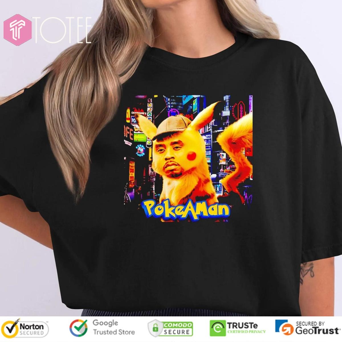 Pokeaman Parody Sean Combs Pikachu Pokemon T-shirt