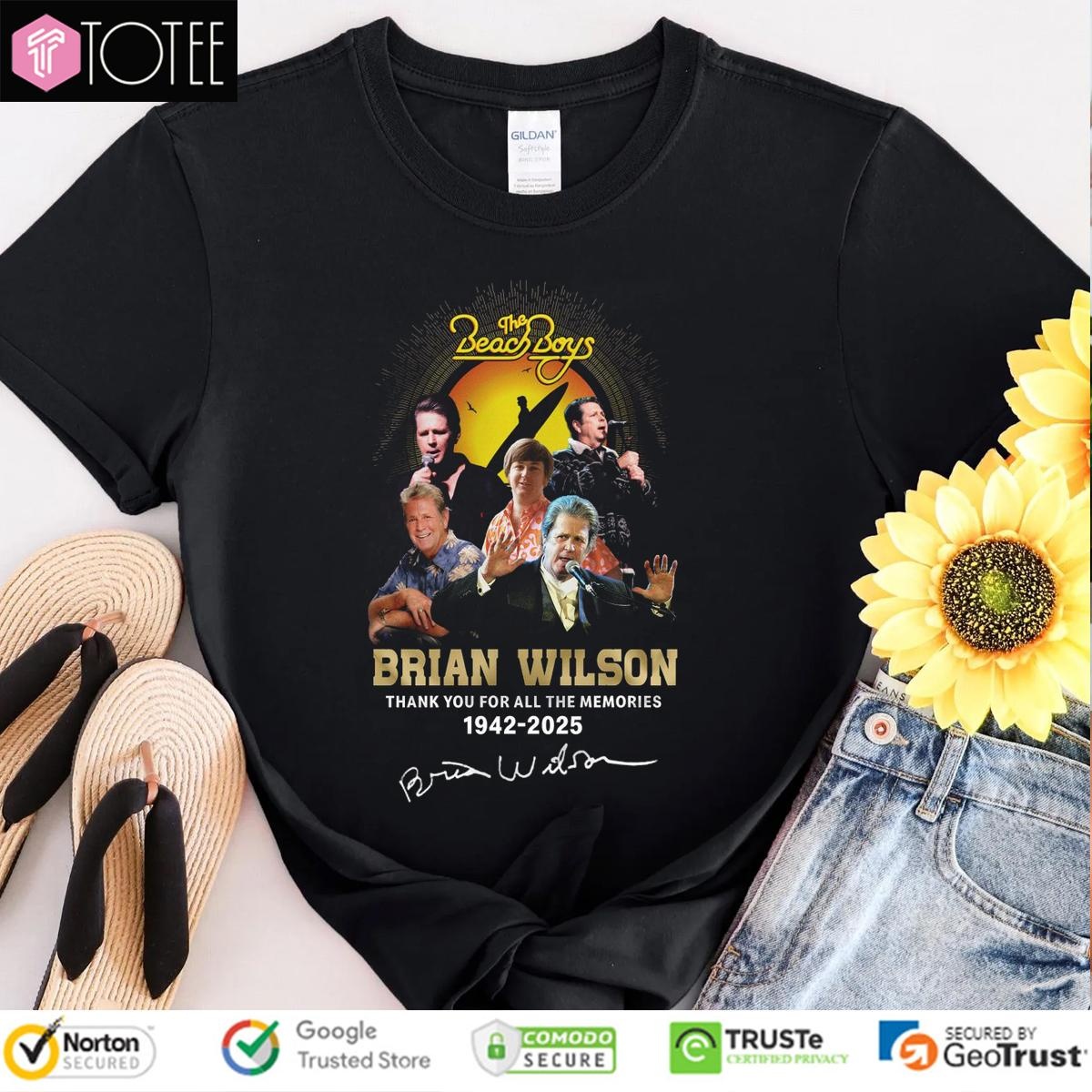 The Beach Boys Brian Wilson 1942-2025 Signature T-shirt
