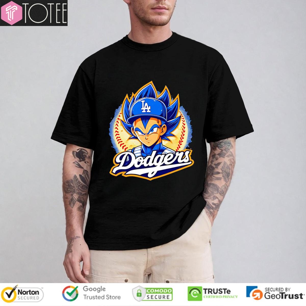 Vegeta Los Angeles Dodgers Baseball Dragon Ball Super T-shirt