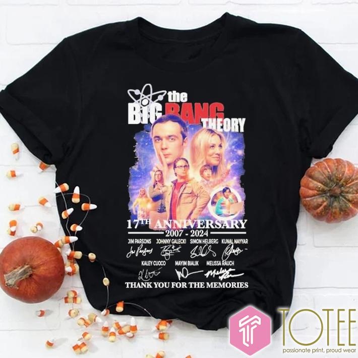 17Th Anniversary 2007-2024 The Big Bang Theory Signatures T-shirt