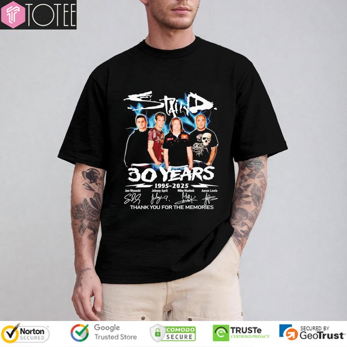30 Years 1995-2025 Staind Signatures T-shirt