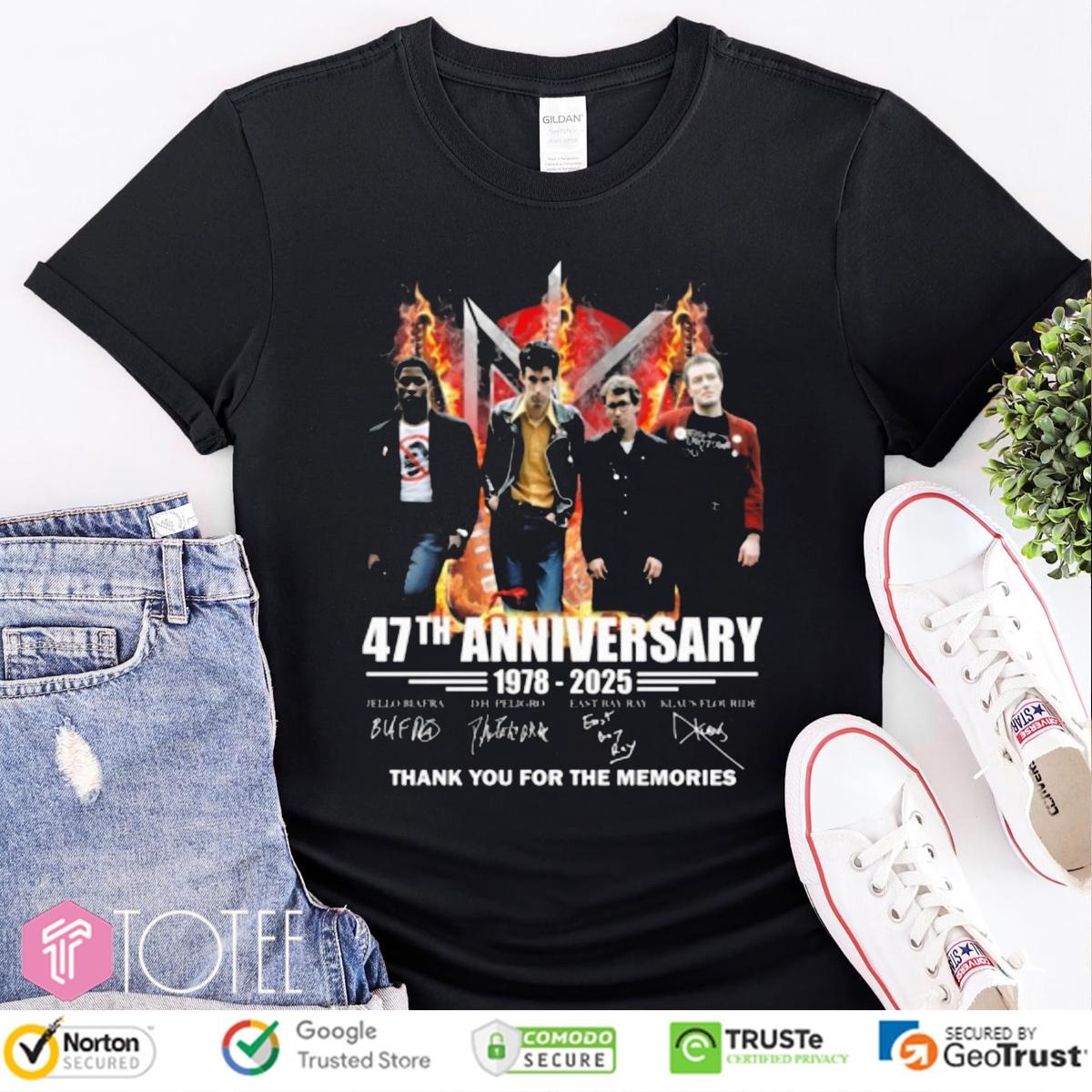 47Th Anniversary 1978-2025 Dead Kennedys Signatures T-shirt