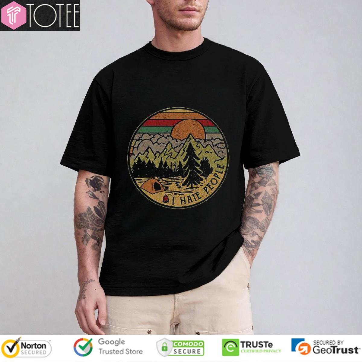 I Hate People Camping Vintage T-shirt