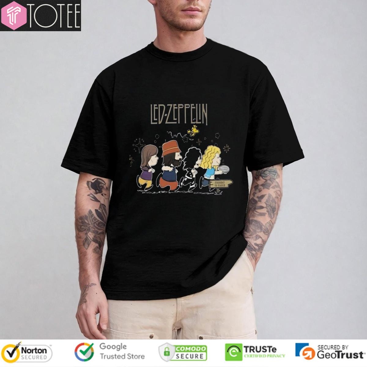 Peanuts Parody Led Zeppelin Stairway To Heaven T-shirt
