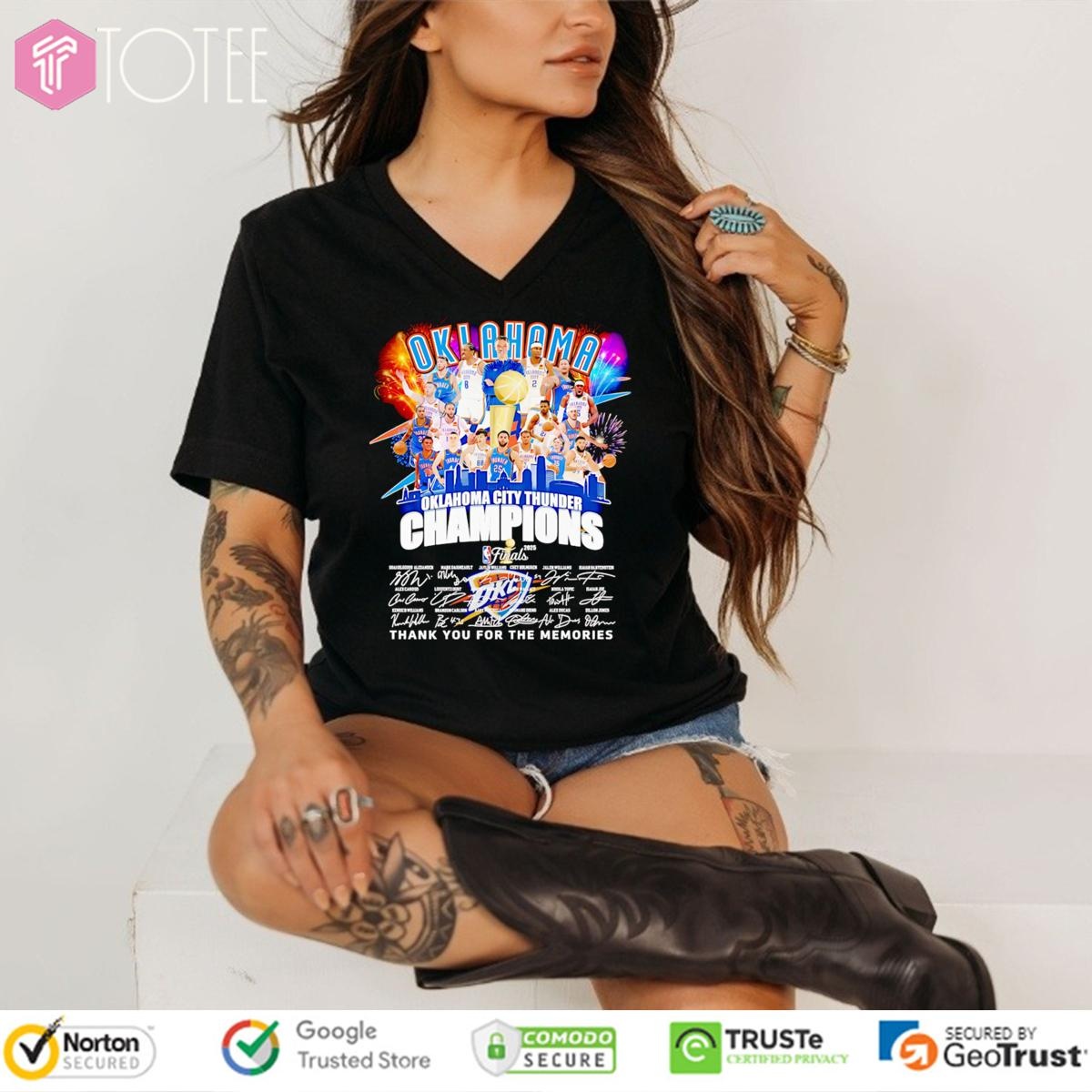 Oklahoma City Thunder Champions Signed V-neck
