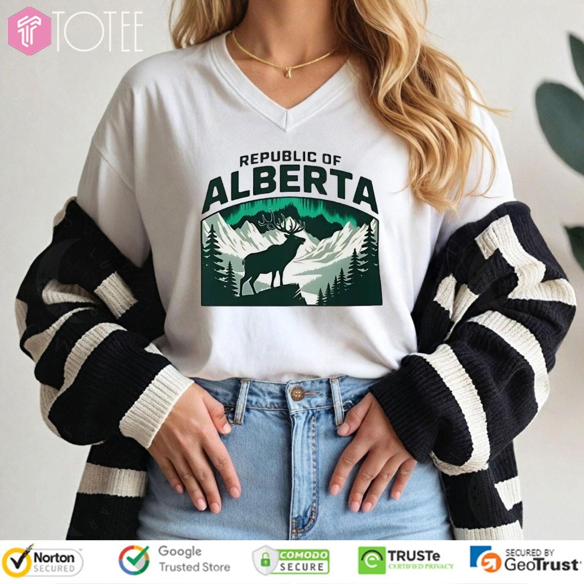Republic Of Alberta Canada V-neck