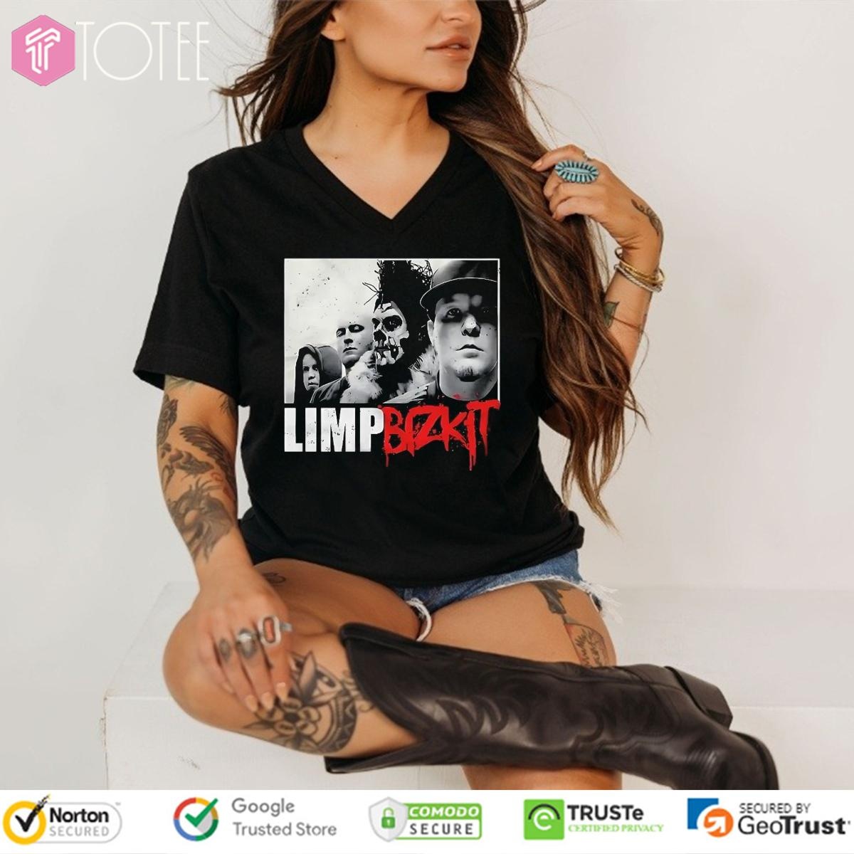 Limp Bizkit Grunge Portrait Band Members Metal V-neck